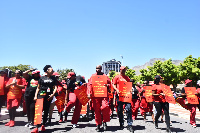 EFF protesters on the streets of Cape Town