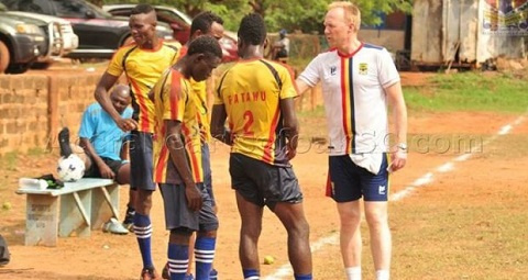 Hearts team at training