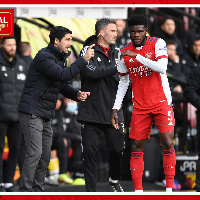 Mikel Arteta and Thomas Partey