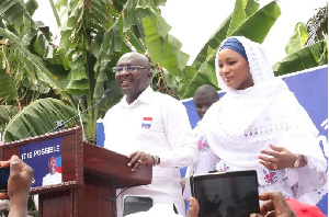 Samira Bawumia, Second Lady of Ghana with Bawumia during filing of his nomination