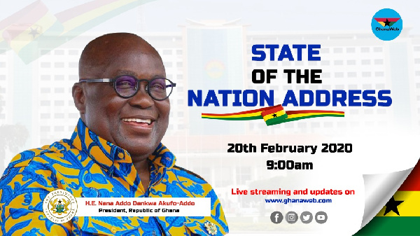 Akufo-Addo's fourth tate of the Nation Address is live on GhanaWeb