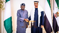 Bola Tinubu and President of di United Arab Emirates Mohamed bin Zayed Al Nahyan