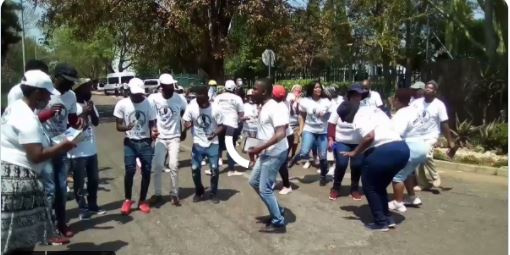 Members of Christians of South Africa picketing in front of NPA