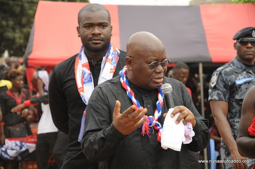 Nana Akufo-Addo addressing Chiefs and people of Atimpoku.