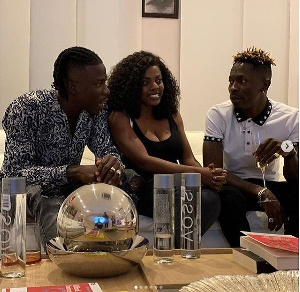 Nana Aba Anamoah with Stonebwoy and Shatta Wale