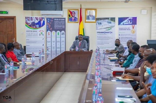 Education Minister Dr Yaw Osei Adutwum in a meeting with some stakeholders