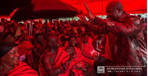 Mahama at the funeral