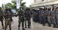 File photo of military and policemen