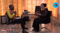 Betty Mould-Iddrisu interacting with Kwabena Kyenkyenhene Boateng, 21minutes with KKB host