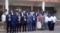 Mr Gueye (fifth from left) with participants