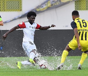 Ghanaian forward, Ernest Asante in action