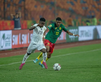 Evans Mensah in action for Ghana