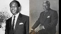 Dr. Kwame Nkrumah (L) Ghana's first President and Dr. Joseph Boakye Danquah (R)