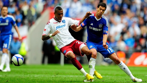 Kevin Prince Boateng and former German national team captain Michael Ballack