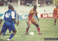 Ishmael Addo in action for Hearts of oak