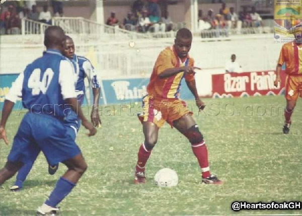 Ishmael Addo in action for Hearts of oak