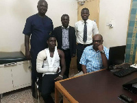 Some members of the new Kotoko management visited Daniel Darkwa in hospital