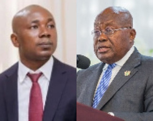 Prof Godfred Bokpin (left), President Nana Addo Dankwa Akufo-Addo (right)