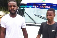 The driver, Francis Buabeng and his mate, Albert Ansah