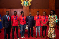 President Akufo-Addo with some of award winners