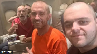 John Harding, Shaun Pinner and Aiden Aslin (L-R) were among di prisoners released