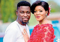 A Plus with his wife, Akosua Vee