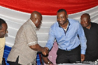 President-elect, Nana Akufo-Addo with Ashanti Regional NPP Chairman, Bernard Antwi Boasiako