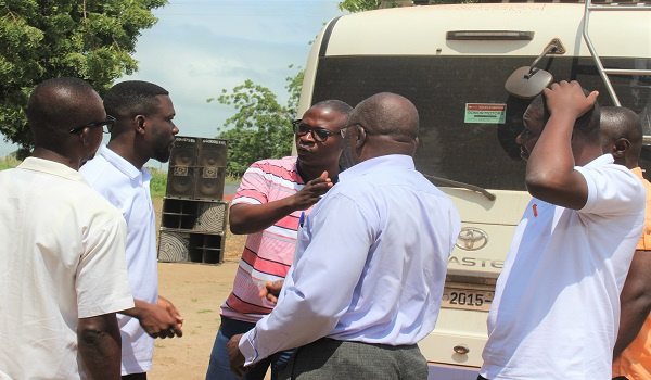 Daniel Kwame Gariba, DCE and members of the Rebecca Foundation at Kanjarga in Builsa South District