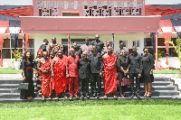 SEC delegation in a group picture with elders and leaders of the GA State