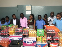 Joyce Blessing and her team with at the Akropong School for the blind