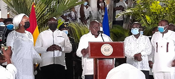 President Akufo-Addo speaking after he was declared  winner of the election