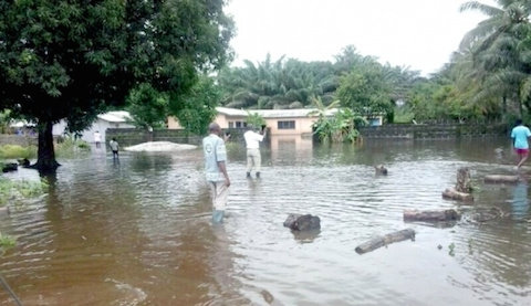 Flood waters