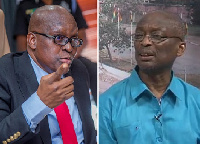 Speaker Alban Bagbin and Kweku Baako