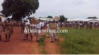 The angry students marched through streets to protest the cancellation of student allowances.