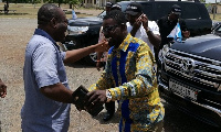 GFA President Kwesi Nyantakyi and Zylofon boss Nana Kwesi Appiah