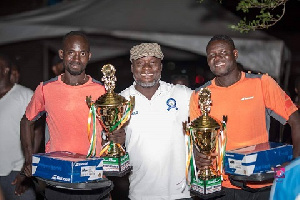 Some of the winners with their trophies