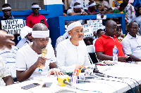 The Concerned Youth of NPP Bantama addressing the press