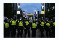 Police have made 53 arrests after people without tickets tried to break into Wembley