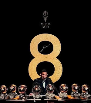 Messi has won his 8th Ballon d'Or