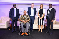 Michael Gyabaah, CFO of Access Bank,Yasmin Kumi, Vincent Allard, Ivor Greenstreet and  Yaw Asiedu