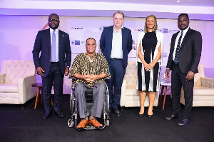 Michael Gyabaah, CFO of Access Bank,Yasmin Kumi, Vincent Allard, Ivor Greenstreet and  Yaw Asiedu