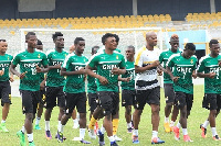 Black Stars during a training session