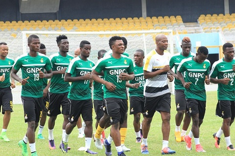 Black Stars during a training session