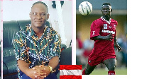 Adu Tutu Skelley in a photo collage with a player