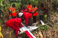 A shot of the crash site