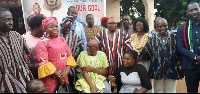 Cecilia Asaga (left) and some participants of the reconciliation tour