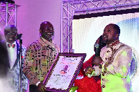 Ken Agyapong receiving his citation