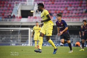 Emmanuel Lomotey in action for his side