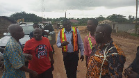 Tarkwa-Nsuaem MCE, Gilbert Ken Asmah with engineers from Kingspok Engineering Limited