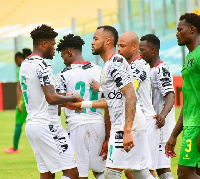 Thomas Partey and Jordan Ayew with other teammates